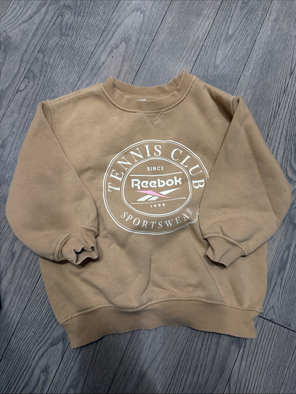 H&M Kids Crewneck Sweatshirt in Camel with White Logo